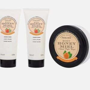 Perlier Honey Tangerine and Mint Hand and Body Cream Set Sealed